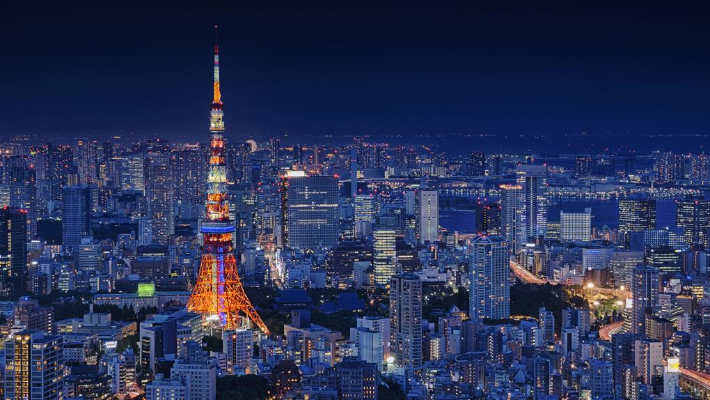 日本东京塔夜景壁纸