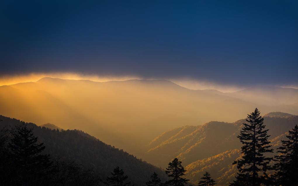 北欧风格_风景背景图_黄昏