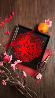 红色福字背景素材